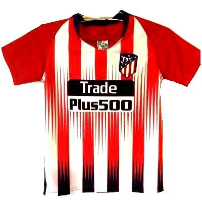 子供用 K033 19 アトレティコマドリード アトレチコ 赤 ゲームシャツ